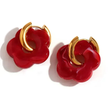 Arete Flor roja