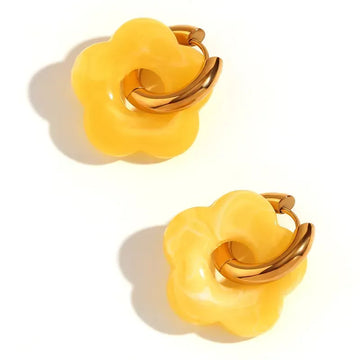 Arete Flor amarillo