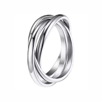Anillo bandas plata