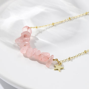 Collar Cuarzo rosa