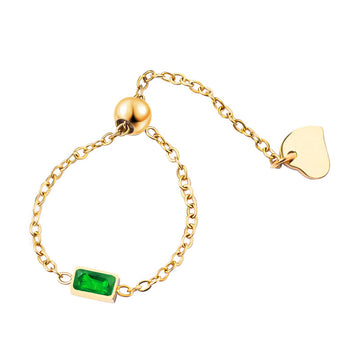 Anillo Chain Verde