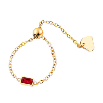 Anillo Chain Rojo