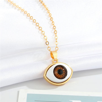 Collar ojo cafe