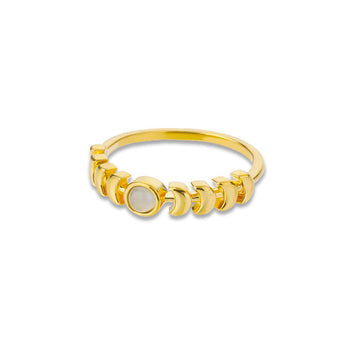 Anillo luna creciente dorado