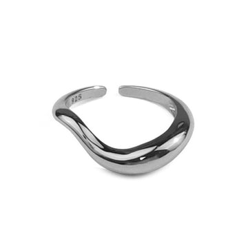 Anillo Ripple plateado