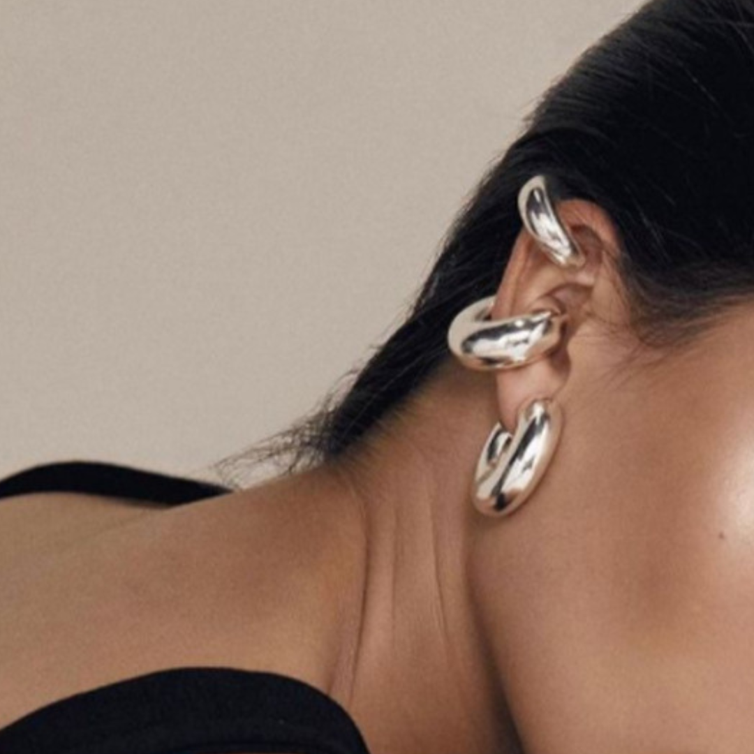 Ear Cuff Chunky plata