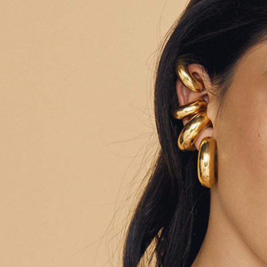 Ear Cuff Chunky Dorado