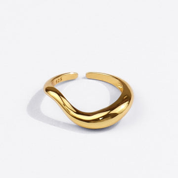 Anillo Ripple dorado
